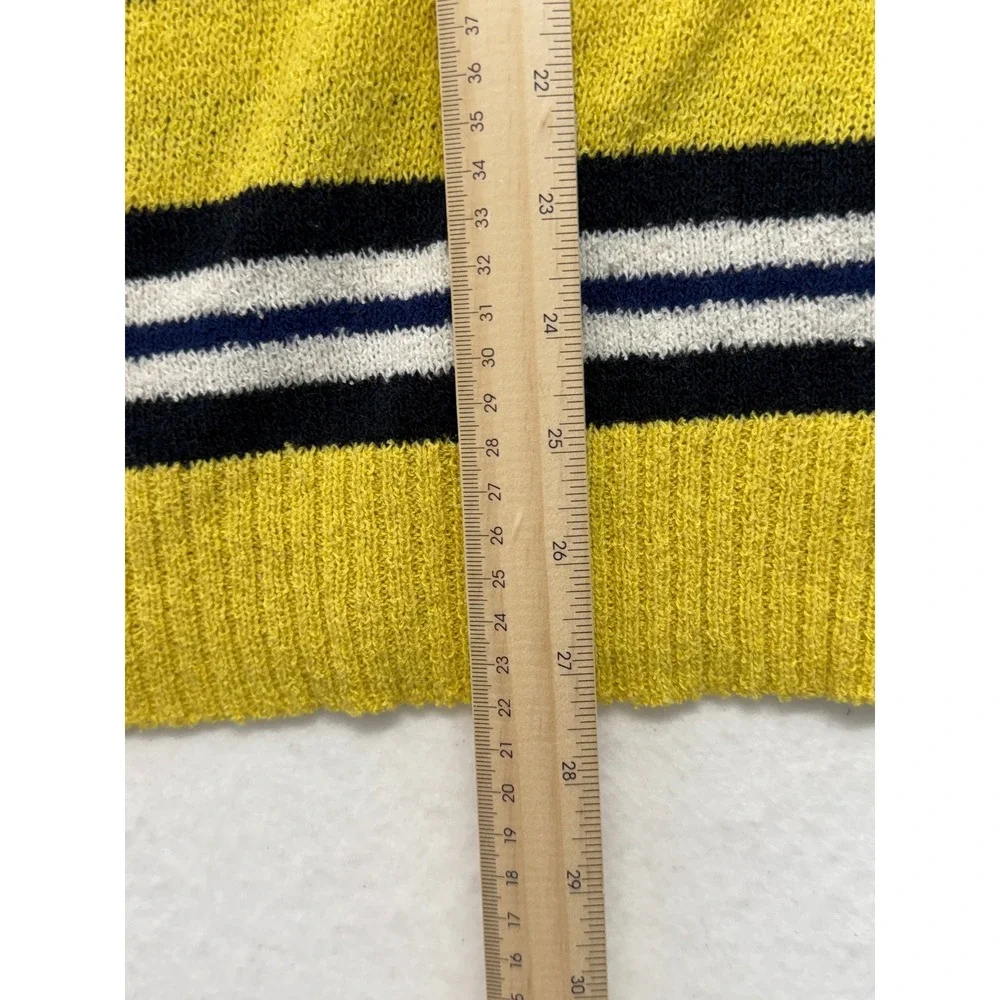 Tularosa Revolve Striped Oversized Boyfriend Vintage Style Sweater Yellow XS